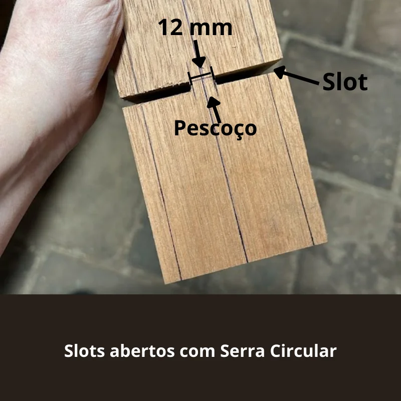 abertura dos slots no troculo do violão para encaixe das laterais